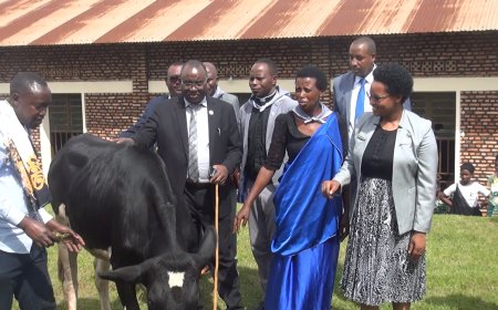 GATSIBO :Yongeye kumwenyura  ahawe inka na  ADEPR