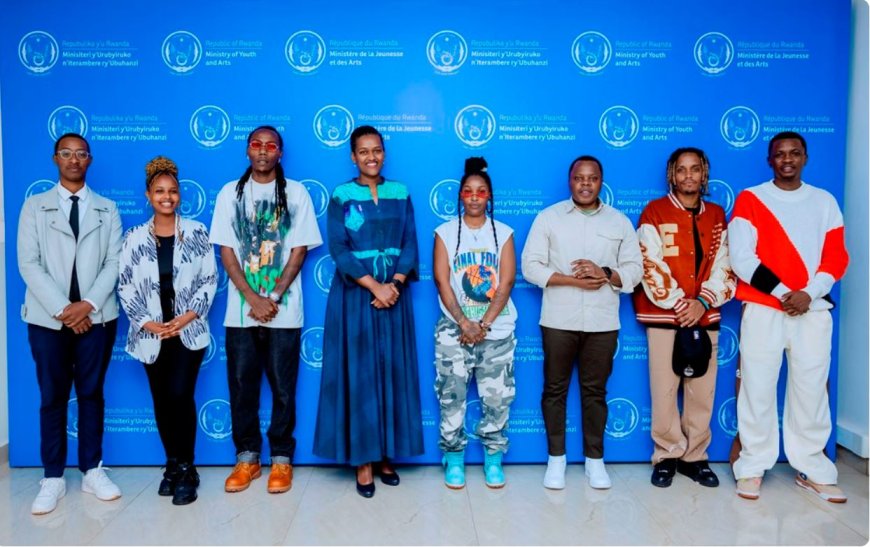 Minisitiri Utumatwishima yakiriye Nessa, Beat Killer, Jojo Breezy na Tity Brown,