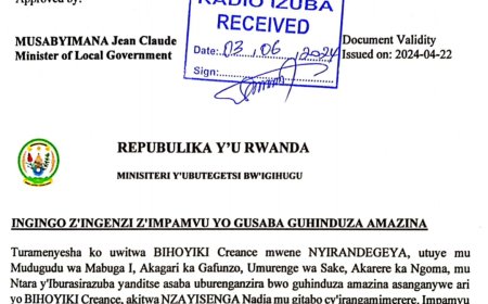 ITANGAZO RYO GUHINDUZA AMAZINA