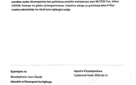 ITANGAZO RYO GUHINDUZA AMAZINA