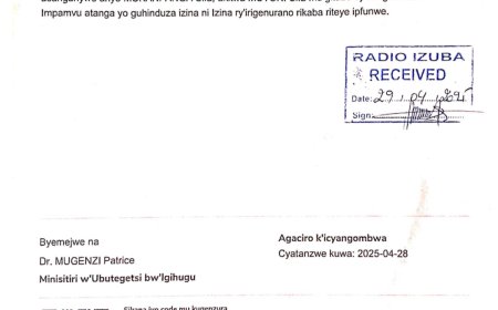 ITANGAZO RYO GUHINDUZA AMAZINA