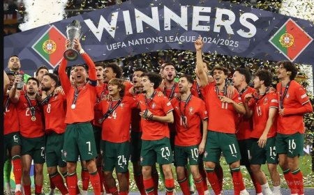 Portugal ya Cristiano yakinaga n'abana nka Lamine Yamal yatwaye  UEFA Nations League yiyushye akuya