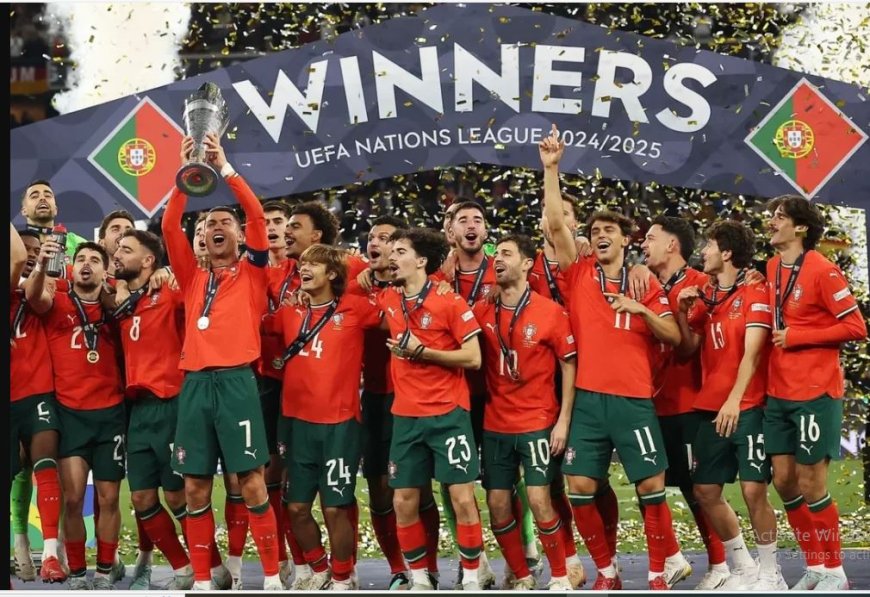 Portugal ya Cristiano yakinaga n'abana nka Lamine Yamal yatwaye  UEFA Nations League yiyushye akuya