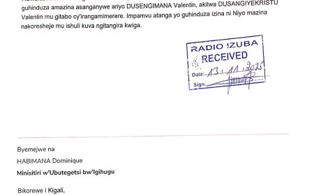 ITANGAZO RYO GUHINDUZA AMAZINA