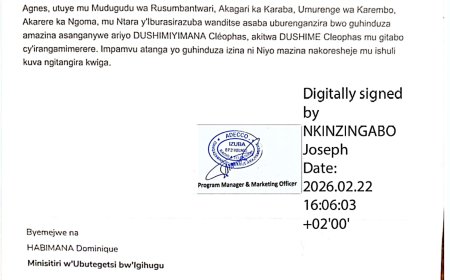 ITANGAZA RYO GUHINDUZA AMAZINA