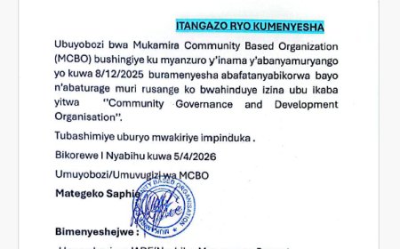 ITANGAZO RYO GUHINDURA AMAZINA